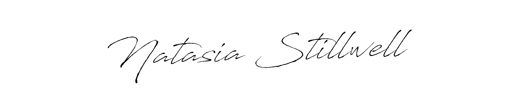 How to make Natasia Stillwell name signature. Use Antro_Vectra style for creating short signs online. This is the latest handwritten sign. Natasia Stillwell signature style 6 images and pictures png