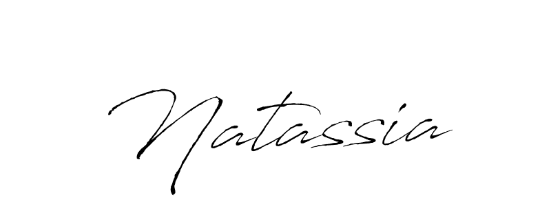 Make a beautiful signature design for name Natassia. With this signature (Antro_Vectra) style, you can create a handwritten signature for free. Natassia signature style 6 images and pictures png