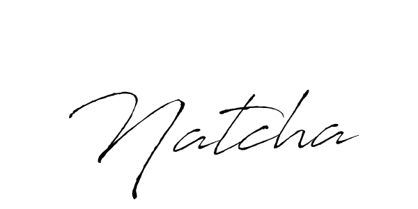 Natcha stylish signature style. Best Handwritten Sign (Antro_Vectra) for my name. Handwritten Signature Collection Ideas for my name Natcha. Natcha signature style 6 images and pictures png