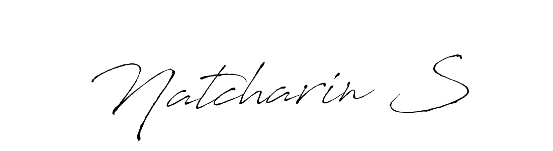 Use a signature maker to create a handwritten signature online. With this signature software, you can design (Antro_Vectra) your own signature for name Natcharin S. Natcharin S signature style 6 images and pictures png