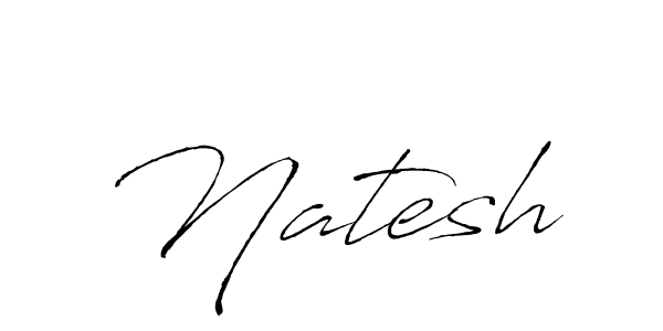Make a beautiful signature design for name Natesh. With this signature (Antro_Vectra) style, you can create a handwritten signature for free. Natesh signature style 6 images and pictures png