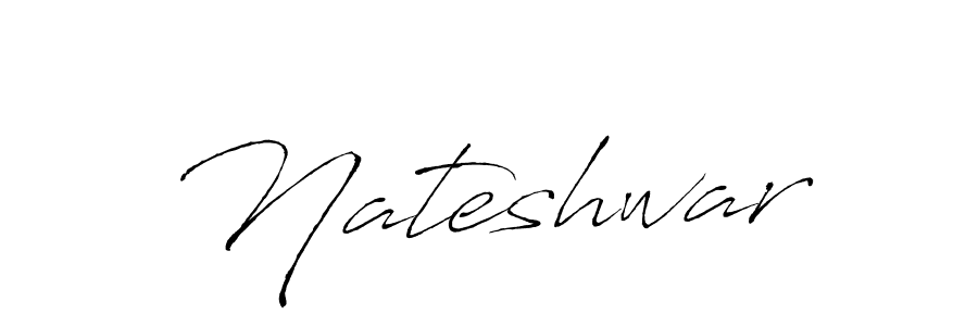 How to make Nateshwar name signature. Use Antro_Vectra style for creating short signs online. This is the latest handwritten sign. Nateshwar signature style 6 images and pictures png