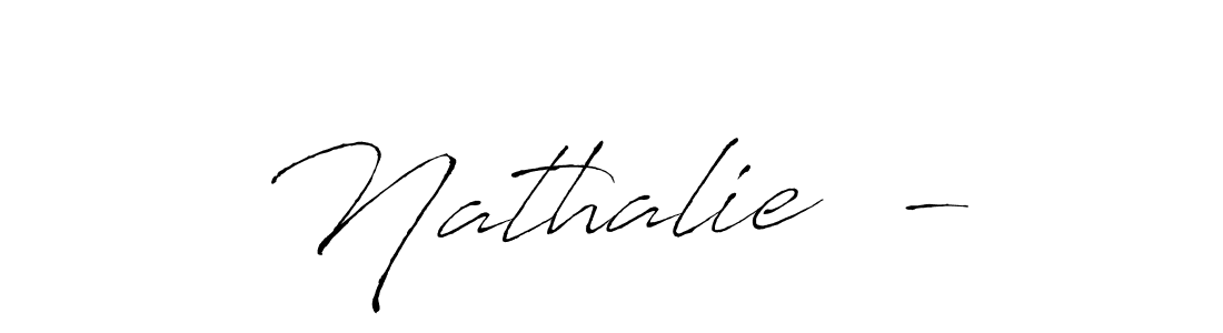 Make a beautiful signature design for name Nathalie  -. Use this online signature maker to create a handwritten signature for free. Nathalie  - signature style 6 images and pictures png