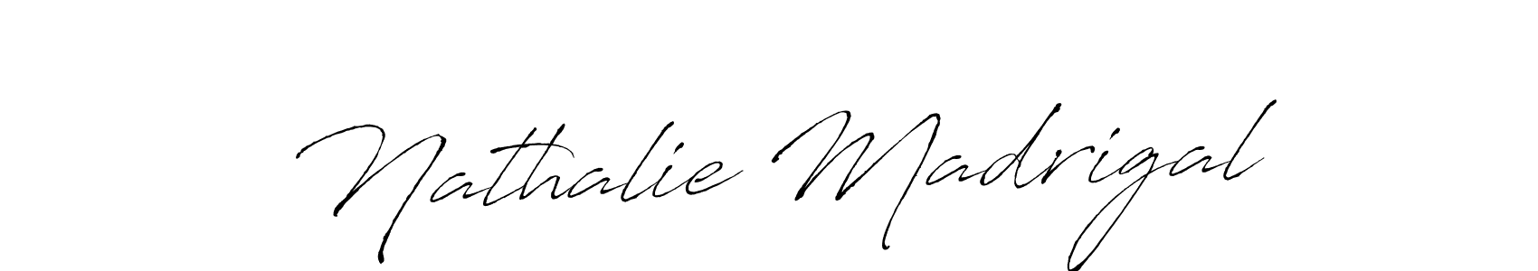 Create a beautiful signature design for name Nathalie Madrigal. With this signature (Antro_Vectra) fonts, you can make a handwritten signature for free. Nathalie Madrigal signature style 6 images and pictures png