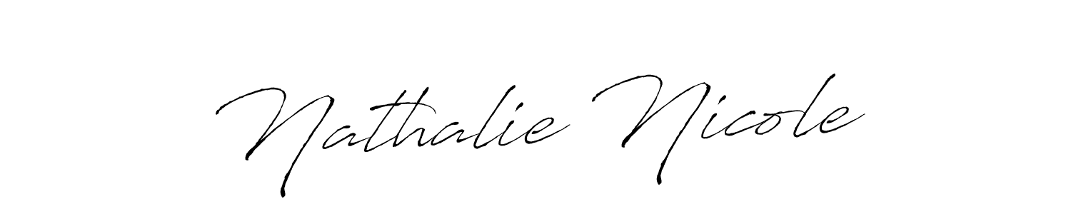 Create a beautiful signature design for name Nathalie Nicole. With this signature (Antro_Vectra) fonts, you can make a handwritten signature for free. Nathalie Nicole signature style 6 images and pictures png