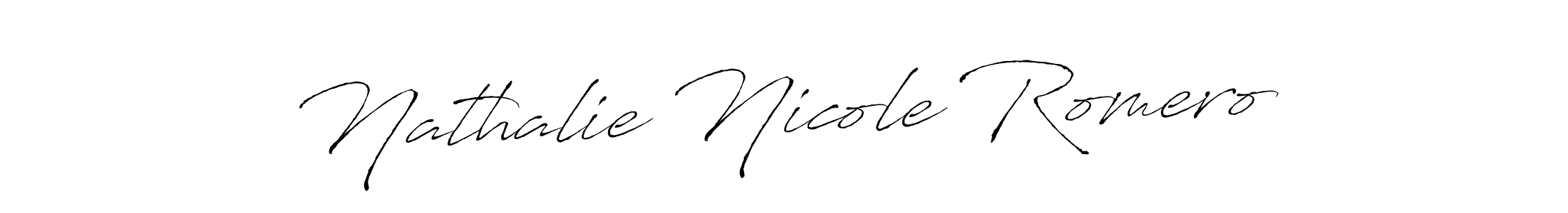 You should practise on your own different ways (Antro_Vectra) to write your name (Nathalie Nicole Romero) in signature. don't let someone else do it for you. Nathalie Nicole Romero signature style 6 images and pictures png