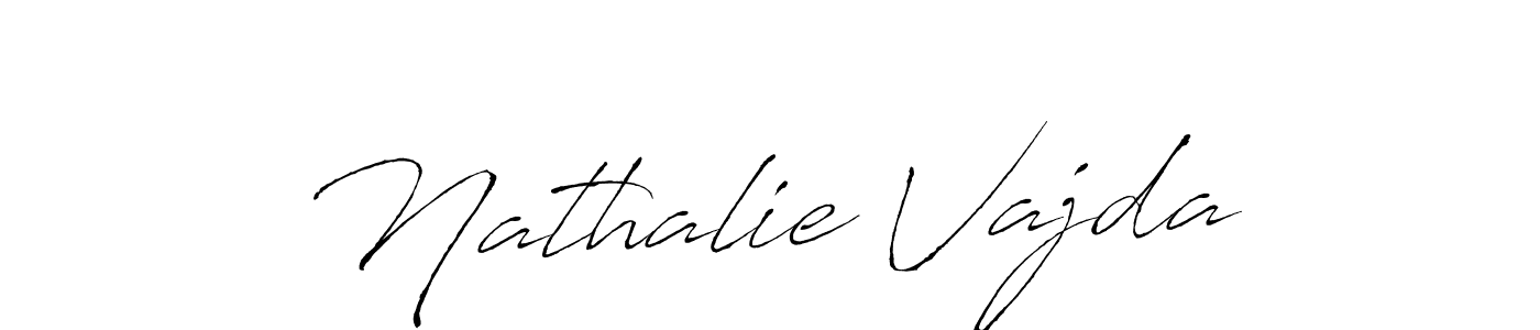 The best way (Antro_Vectra) to make a short signature is to pick only two or three words in your name. The name Nathalie Vajda include a total of six letters. For converting this name. Nathalie Vajda signature style 6 images and pictures png