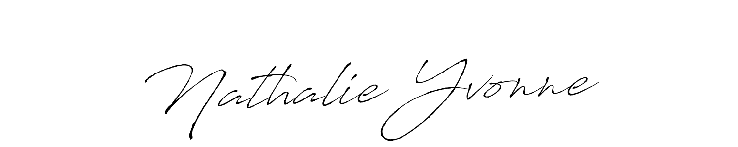 How to make Nathalie Yvonne name signature. Use Antro_Vectra style for creating short signs online. This is the latest handwritten sign. Nathalie Yvonne signature style 6 images and pictures png