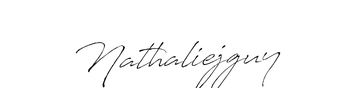 Make a beautiful signature design for name Nathaliejguy. With this signature (Antro_Vectra) style, you can create a handwritten signature for free. Nathaliejguy signature style 6 images and pictures png