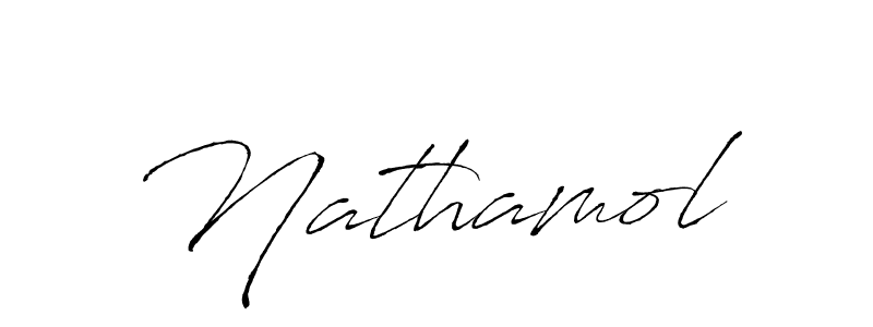 How to make Nathamol signature? Antro_Vectra is a professional autograph style. Create handwritten signature for Nathamol name. Nathamol signature style 6 images and pictures png