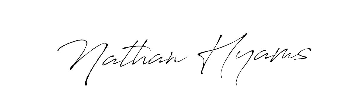 Nathan Hyams stylish signature style. Best Handwritten Sign (Antro_Vectra) for my name. Handwritten Signature Collection Ideas for my name Nathan Hyams. Nathan Hyams signature style 6 images and pictures png