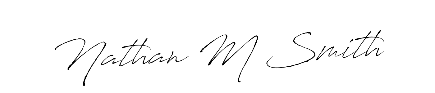 Nathan M Smith stylish signature style. Best Handwritten Sign (Antro_Vectra) for my name. Handwritten Signature Collection Ideas for my name Nathan M Smith. Nathan M Smith signature style 6 images and pictures png