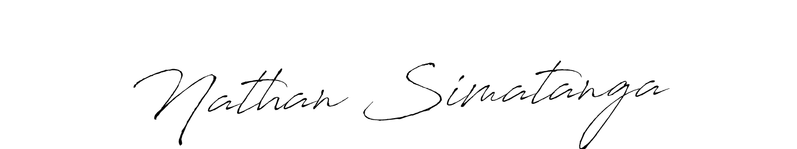 Also You can easily find your signature by using the search form. We will create Nathan Simatanga name handwritten signature images for you free of cost using Antro_Vectra sign style. Nathan Simatanga signature style 6 images and pictures png