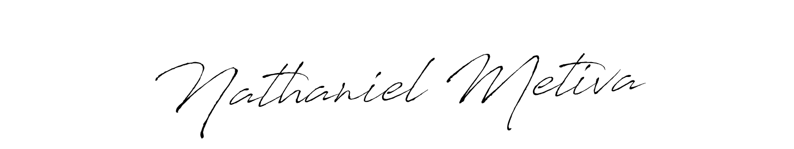 You should practise on your own different ways (Antro_Vectra) to write your name (Nathaniel Metiva) in signature. don't let someone else do it for you. Nathaniel Metiva signature style 6 images and pictures png