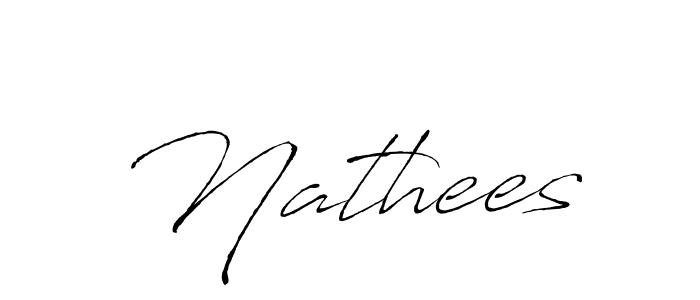 Make a beautiful signature design for name Nathees. With this signature (Antro_Vectra) style, you can create a handwritten signature for free. Nathees signature style 6 images and pictures png