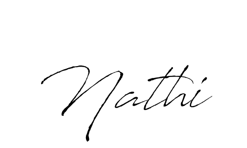 Design your own signature with our free online signature maker. With this signature software, you can create a handwritten (Antro_Vectra) signature for name Nathi. Nathi signature style 6 images and pictures png