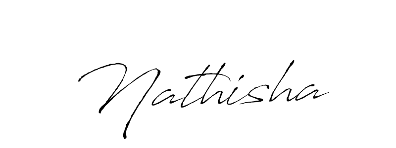 The best way (Antro_Vectra) to make a short signature is to pick only two or three words in your name. The name Nathisha include a total of six letters. For converting this name. Nathisha signature style 6 images and pictures png