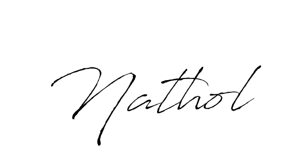 Similarly Antro_Vectra is the best handwritten signature design. Signature creator online .You can use it as an online autograph creator for name Nathol. Nathol signature style 6 images and pictures png