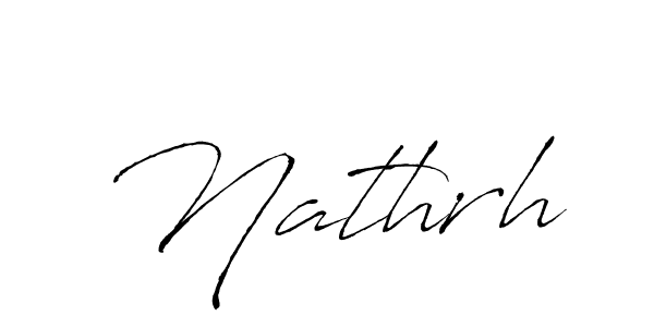 Make a beautiful signature design for name Nathrh. With this signature (Antro_Vectra) style, you can create a handwritten signature for free. Nathrh signature style 6 images and pictures png