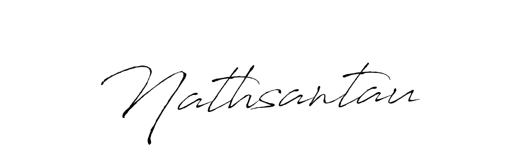 Make a beautiful signature design for name Nathsantau. With this signature (Antro_Vectra) style, you can create a handwritten signature for free. Nathsantau signature style 6 images and pictures png