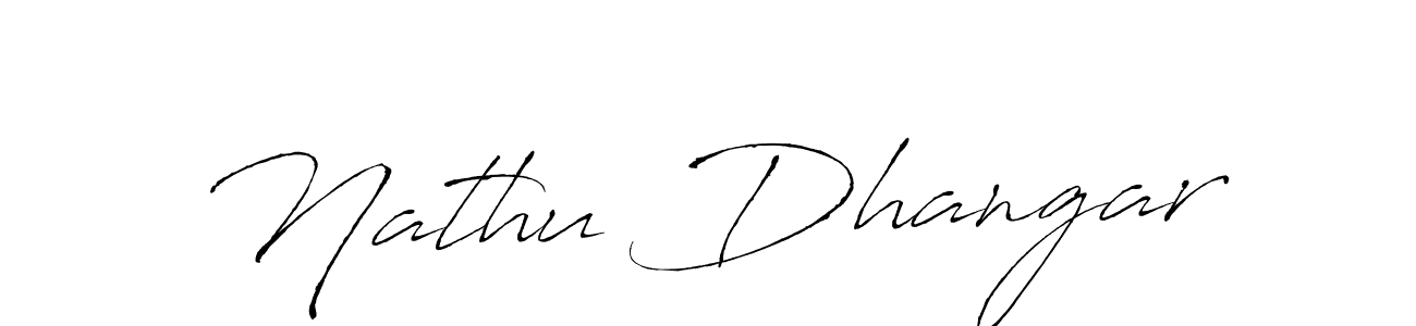 Also You can easily find your signature by using the search form. We will create Nathu Dhangar name handwritten signature images for you free of cost using Antro_Vectra sign style. Nathu Dhangar signature style 6 images and pictures png