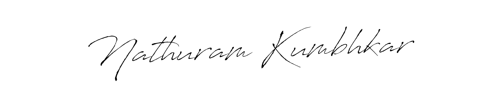 Use a signature maker to create a handwritten signature online. With this signature software, you can design (Antro_Vectra) your own signature for name Nathuram Kumbhkar. Nathuram Kumbhkar signature style 6 images and pictures png