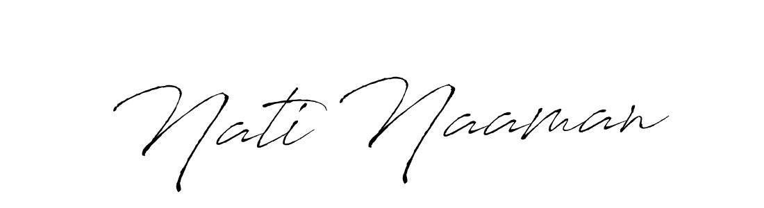 Nati Naaman stylish signature style. Best Handwritten Sign (Antro_Vectra) for my name. Handwritten Signature Collection Ideas for my name Nati Naaman. Nati Naaman signature style 6 images and pictures png