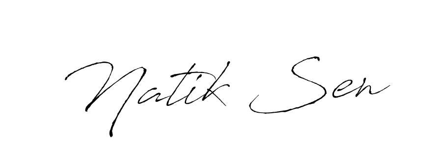 The best way (Antro_Vectra) to make a short signature is to pick only two or three words in your name. The name Natik Sen include a total of six letters. For converting this name. Natik Sen signature style 6 images and pictures png