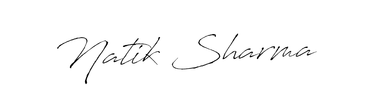 Make a short Natik Sharma signature style. Manage your documents anywhere anytime using Antro_Vectra. Create and add eSignatures, submit forms, share and send files easily. Natik Sharma signature style 6 images and pictures png
