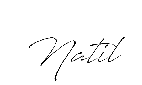 Use a signature maker to create a handwritten signature online. With this signature software, you can design (Antro_Vectra) your own signature for name Natil. Natil signature style 6 images and pictures png