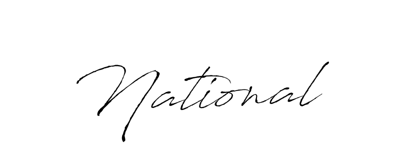 How to Draw National signature style? Antro_Vectra is a latest design signature styles for name National. National signature style 6 images and pictures png