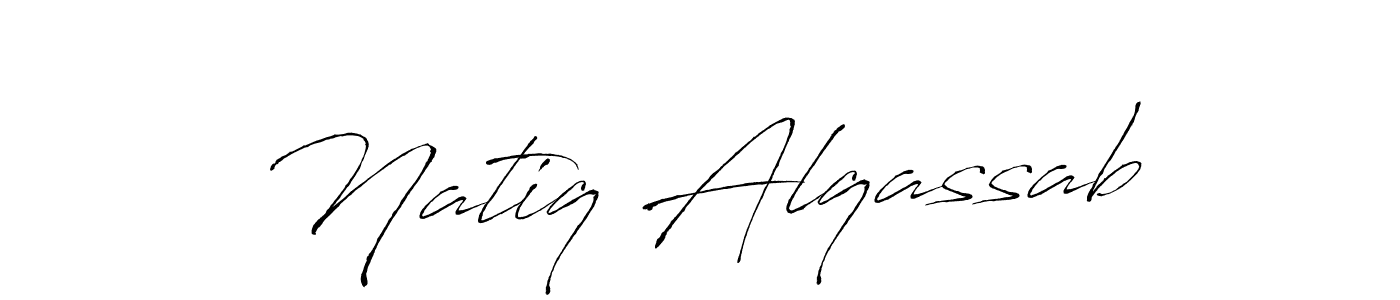 You should practise on your own different ways (Antro_Vectra) to write your name (Natiq Alqassab) in signature. don't let someone else do it for you. Natiq Alqassab signature style 6 images and pictures png