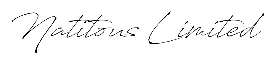 Give your name Natitous Limited an exquisite flair with the Antro_Vectra script font. Ideal for contracts, resumes, and formal letterheads. Natitous Limited signature style 6 images and pictures png