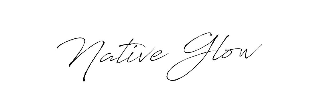 How to make Native Glow signature? Antro_Vectra is a professional autograph style. Create handwritten signature for Native Glow name. Native Glow signature style 6 images and pictures png