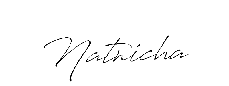 Use a signature maker to create a handwritten signature online. With this signature software, you can design (Antro_Vectra) your own signature for name Natnicha. Natnicha signature style 6 images and pictures png