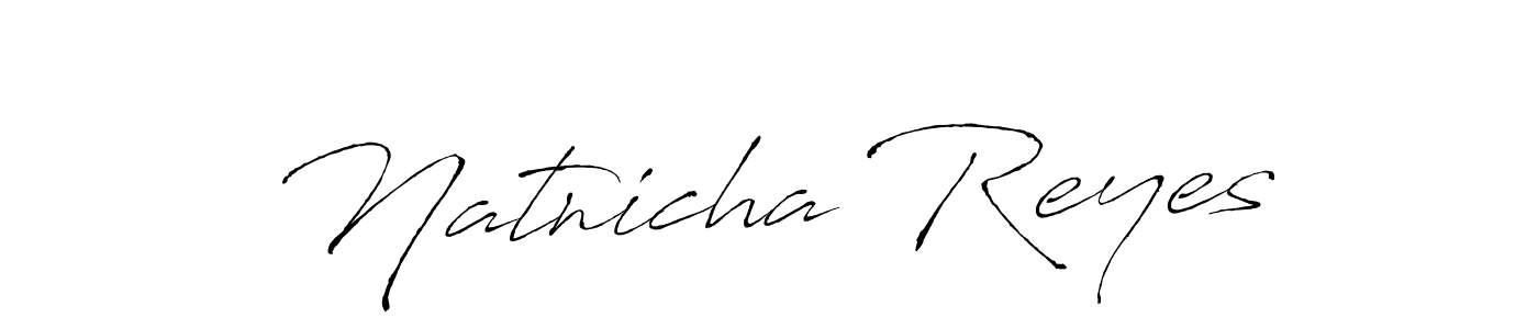 Create a beautiful signature design for name Natnicha Reyes. With this signature (Antro_Vectra) fonts, you can make a handwritten signature for free. Natnicha Reyes signature style 6 images and pictures png