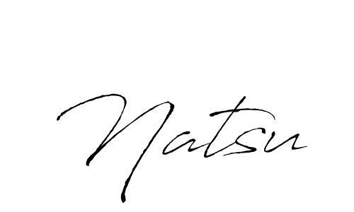 Use a signature maker to create a handwritten signature online. With this signature software, you can design (Antro_Vectra) your own signature for name Natsu. Natsu signature style 6 images and pictures png