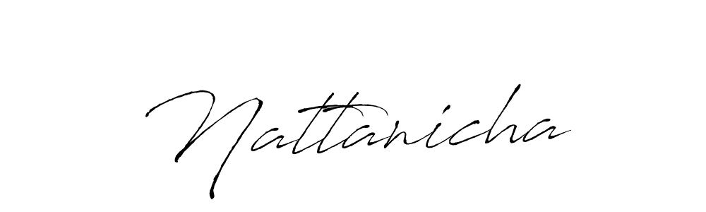 Design your own signature with our free online signature maker. With this signature software, you can create a handwritten (Antro_Vectra) signature for name Nattanicha. Nattanicha signature style 6 images and pictures png