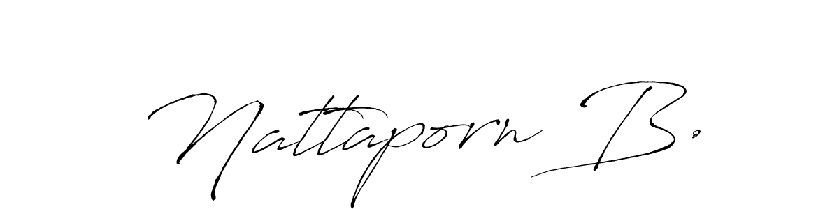 How to make Nattaporn B. signature? Antro_Vectra is a professional autograph style. Create handwritten signature for Nattaporn B. name. Nattaporn B. signature style 6 images and pictures png