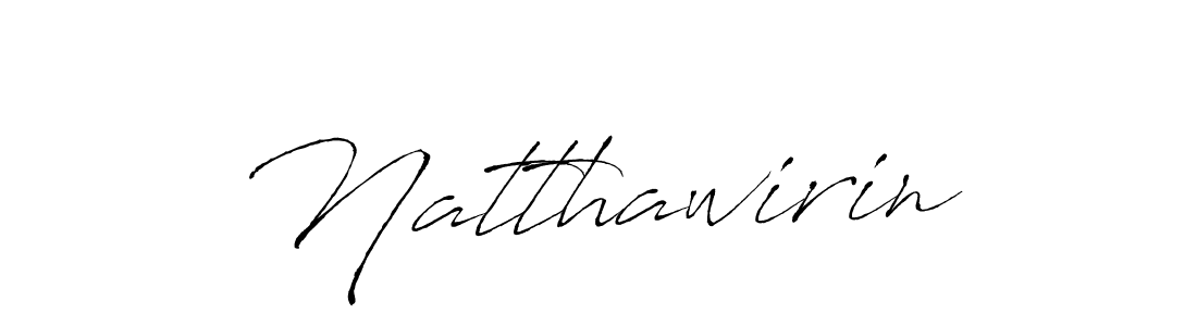 How to make Natthawirin name signature. Use Antro_Vectra style for creating short signs online. This is the latest handwritten sign. Natthawirin signature style 6 images and pictures png