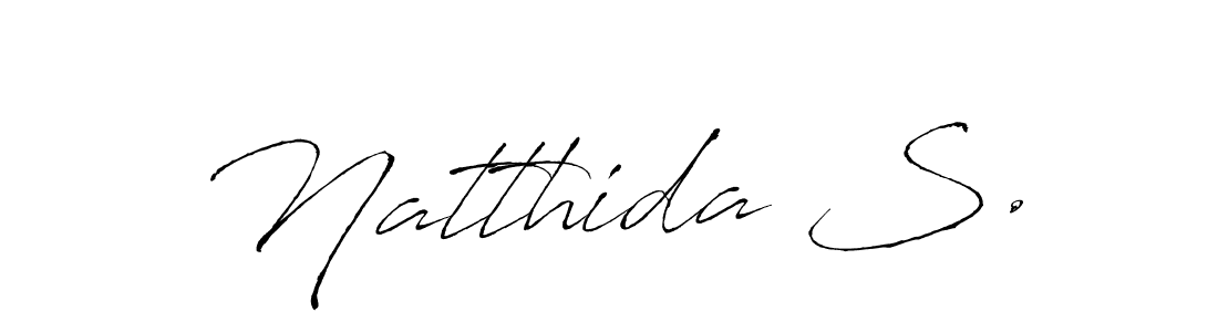 Natthida S. stylish signature style. Best Handwritten Sign (Antro_Vectra) for my name. Handwritten Signature Collection Ideas for my name Natthida S.. Natthida S. signature style 6 images and pictures png