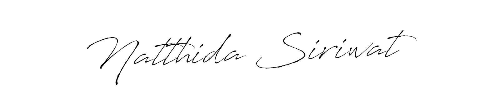 How to make Natthida Siriwat name signature. Use Antro_Vectra style for creating short signs online. This is the latest handwritten sign. Natthida Siriwat signature style 6 images and pictures png