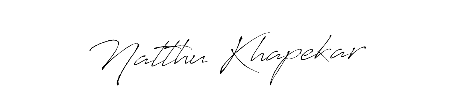 Natthu Khapekar stylish signature style. Best Handwritten Sign (Antro_Vectra) for my name. Handwritten Signature Collection Ideas for my name Natthu Khapekar. Natthu Khapekar signature style 6 images and pictures png