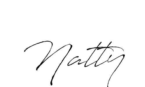 Create a beautiful signature design for name Natty. With this signature (Antro_Vectra) fonts, you can make a handwritten signature for free. Natty signature style 6 images and pictures png