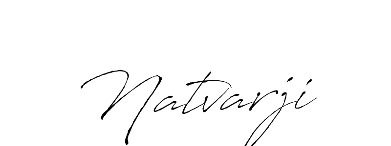 Make a beautiful signature design for name Natvarji. With this signature (Antro_Vectra) style, you can create a handwritten signature for free. Natvarji signature style 6 images and pictures png