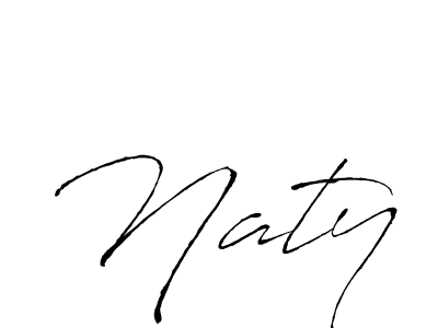 Use a signature maker to create a handwritten signature online. With this signature software, you can design (Antro_Vectra) your own signature for name Naty. Naty signature style 6 images and pictures png