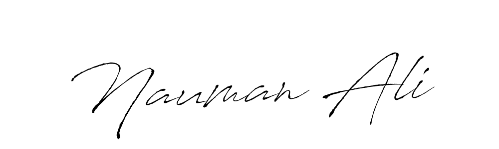 Make a beautiful signature design for name Nauman Ali. With this signature (Antro_Vectra) style, you can create a handwritten signature for free. Nauman Ali signature style 6 images and pictures png