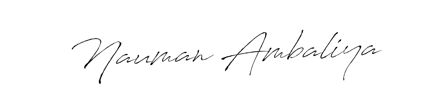 Also we have Nauman Ambaliya name is the best signature style. Create professional handwritten signature collection using Antro_Vectra autograph style. Nauman Ambaliya signature style 6 images and pictures png