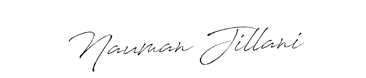 Antro_Vectra is a professional signature style that is perfect for those who want to add a touch of class to their signature. It is also a great choice for those who want to make their signature more unique. Get Nauman Jillani name to fancy signature for free. Nauman Jillani signature style 6 images and pictures png