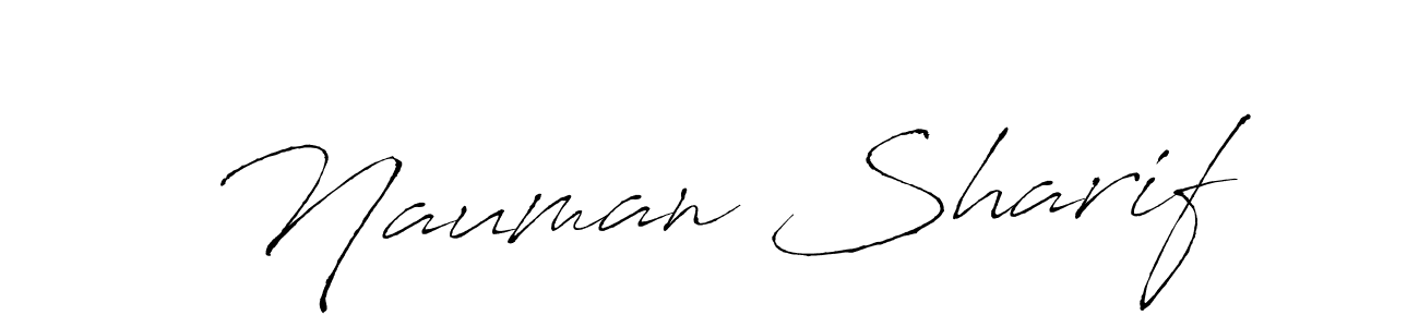 How to make Nauman Sharif name signature. Use Antro_Vectra style for creating short signs online. This is the latest handwritten sign. Nauman Sharif signature style 6 images and pictures png